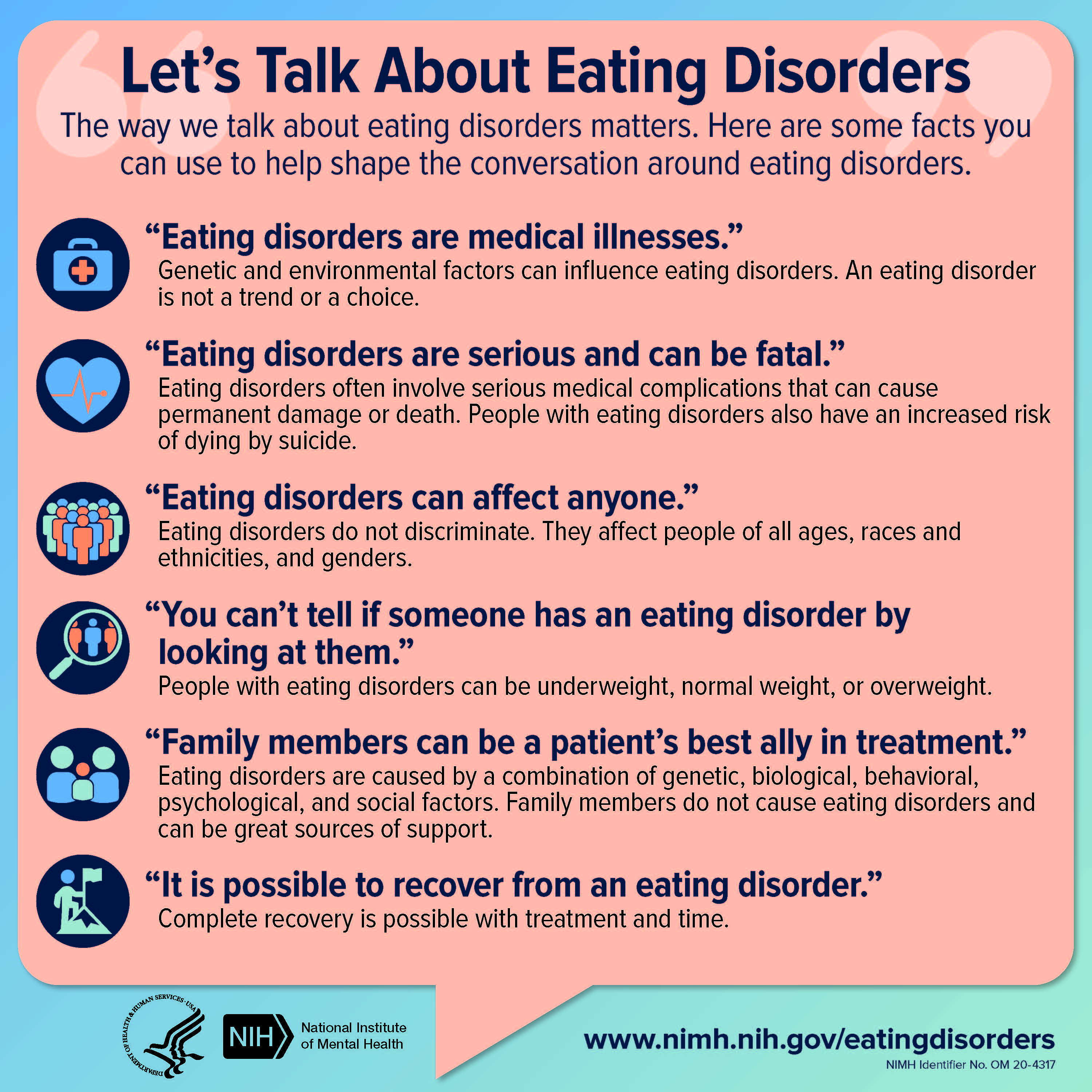 Let's talk aboout eating disorders