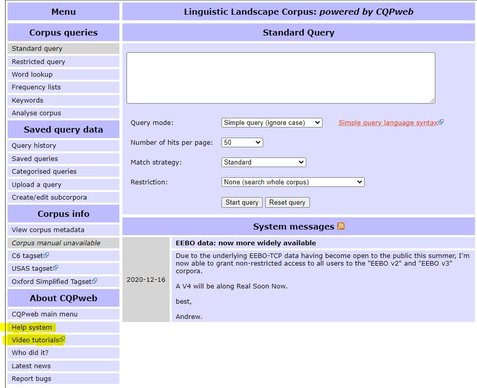 Linguistic Landscape Corpus