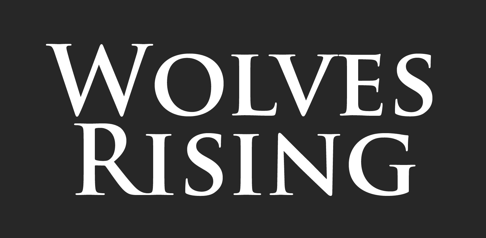 Wolves-rising-logo Text that reads "Wolves Rising"