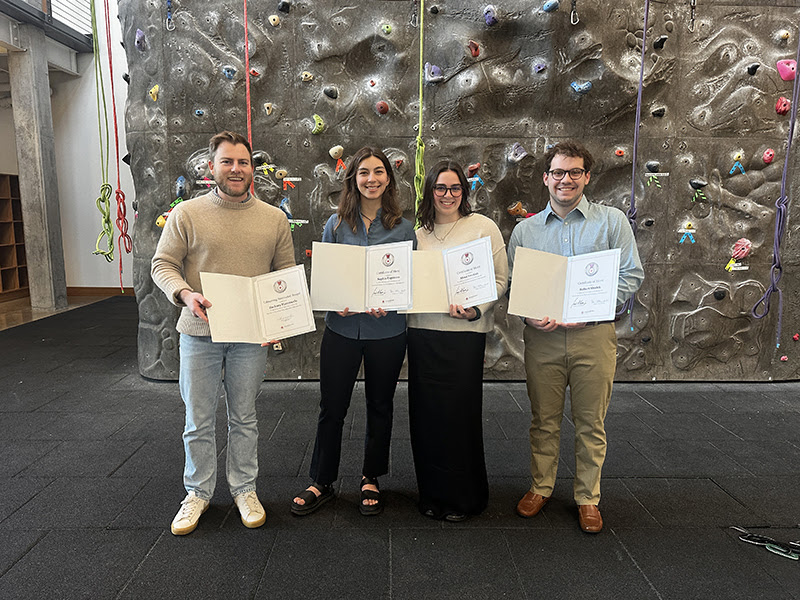 red-cross-award WOU students and staff holding American Red Cross award.