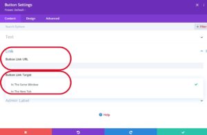 screenshot of module popup highlighting