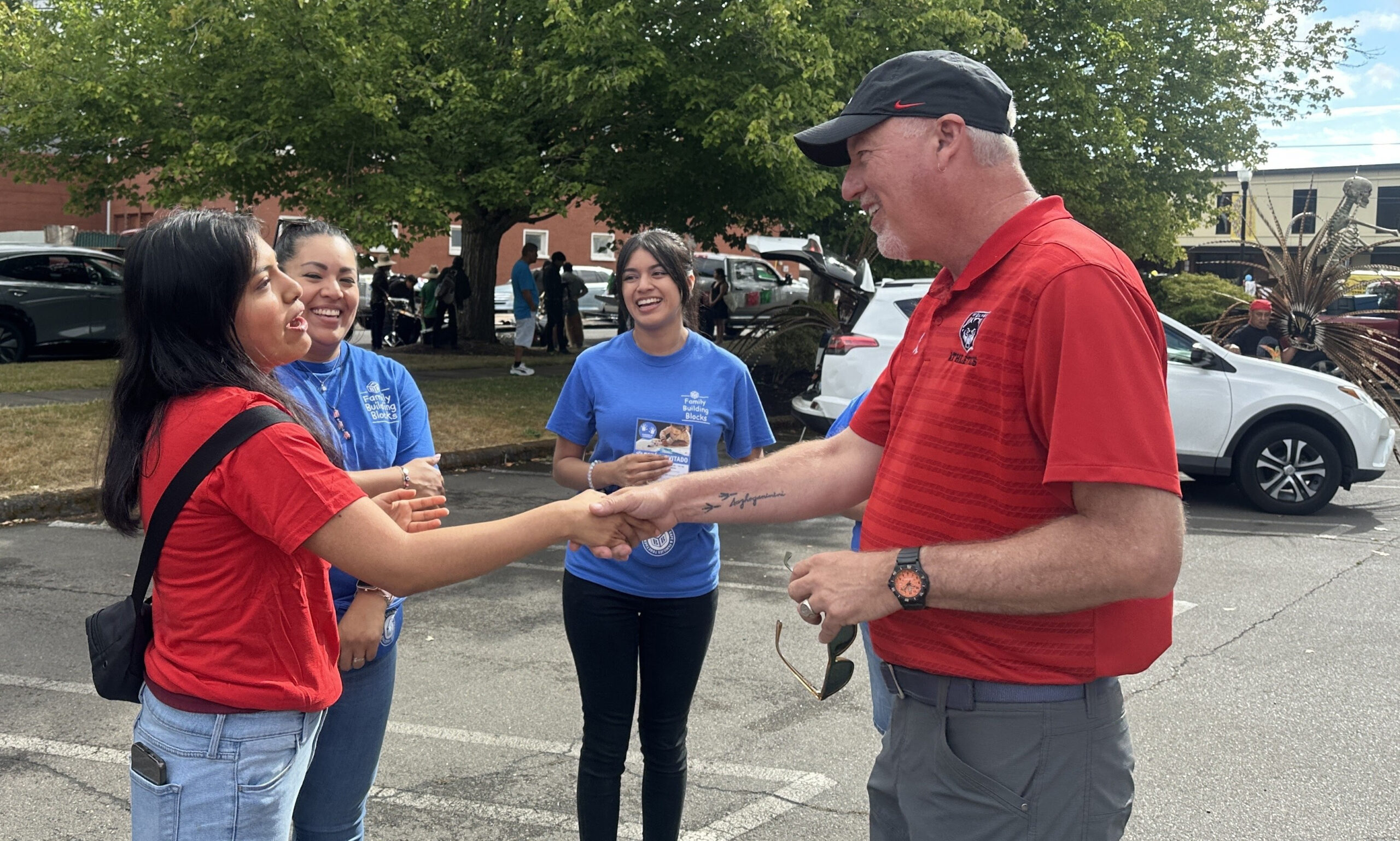 Two people shaking hands