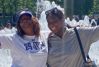 woman smiling in the outdoors