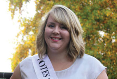 woman smiling in the outdoors
