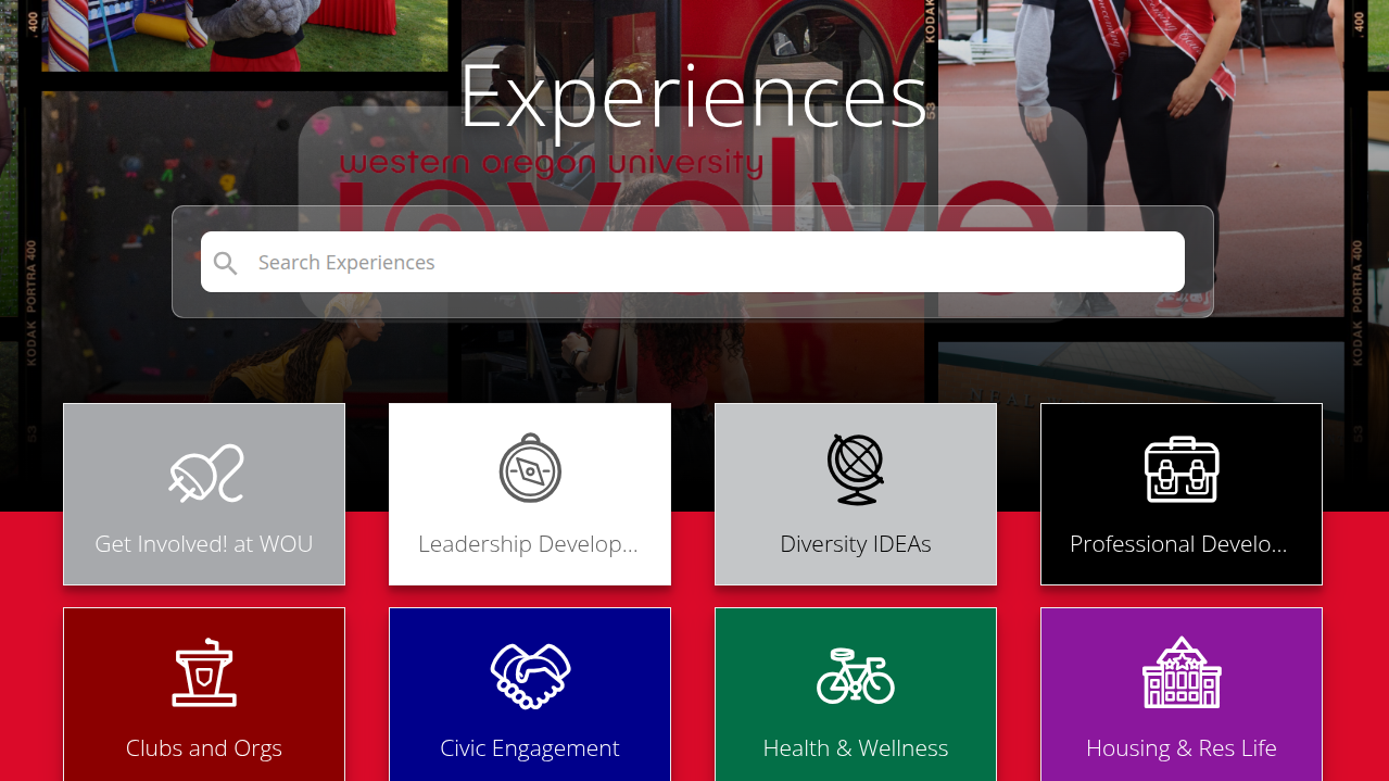 Experiences Page Example