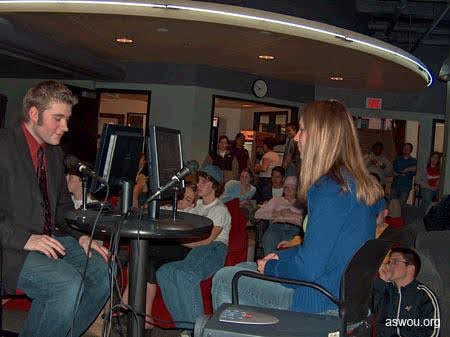 Students in the Den.