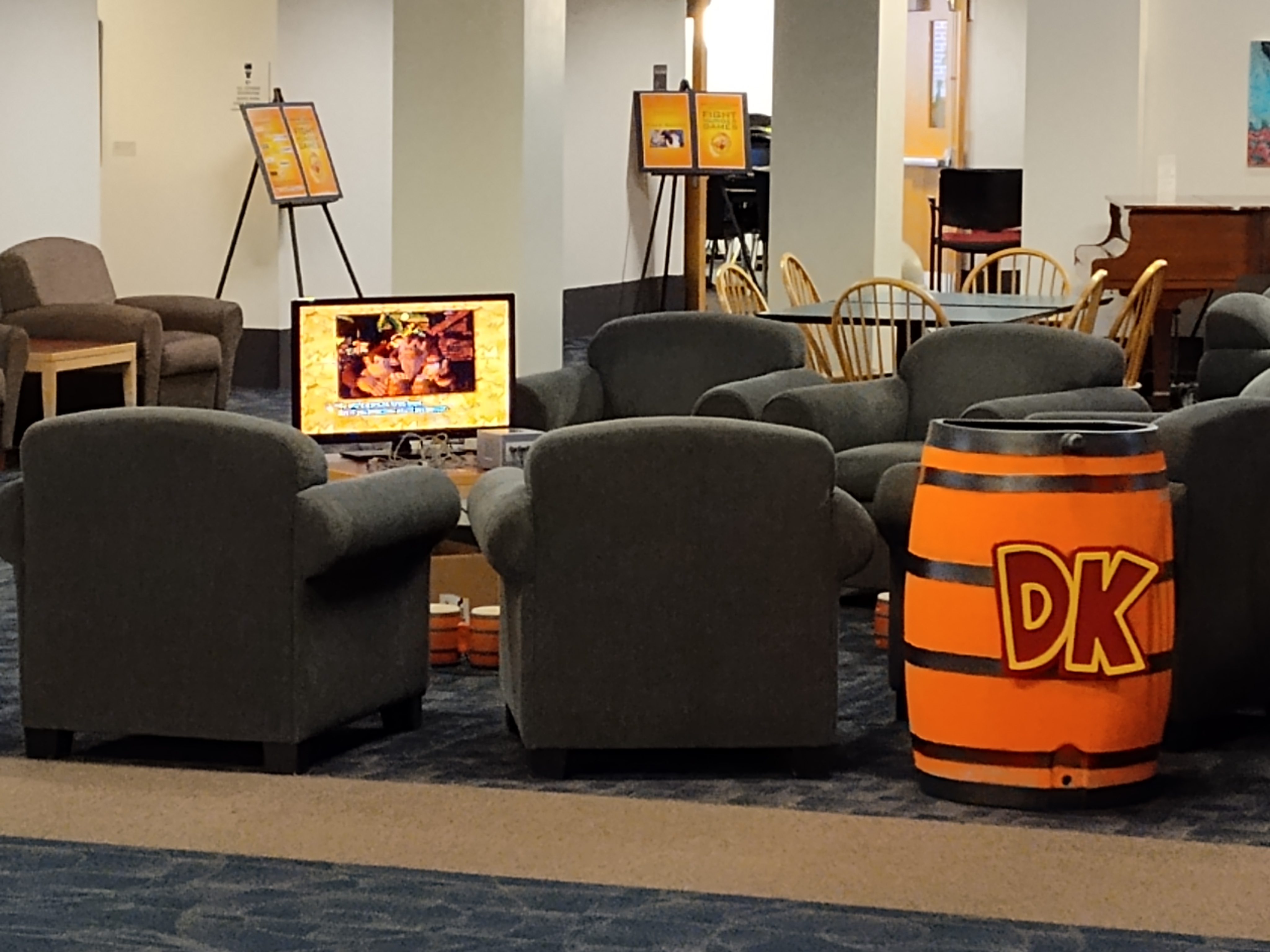 Donkey Kong game set up.