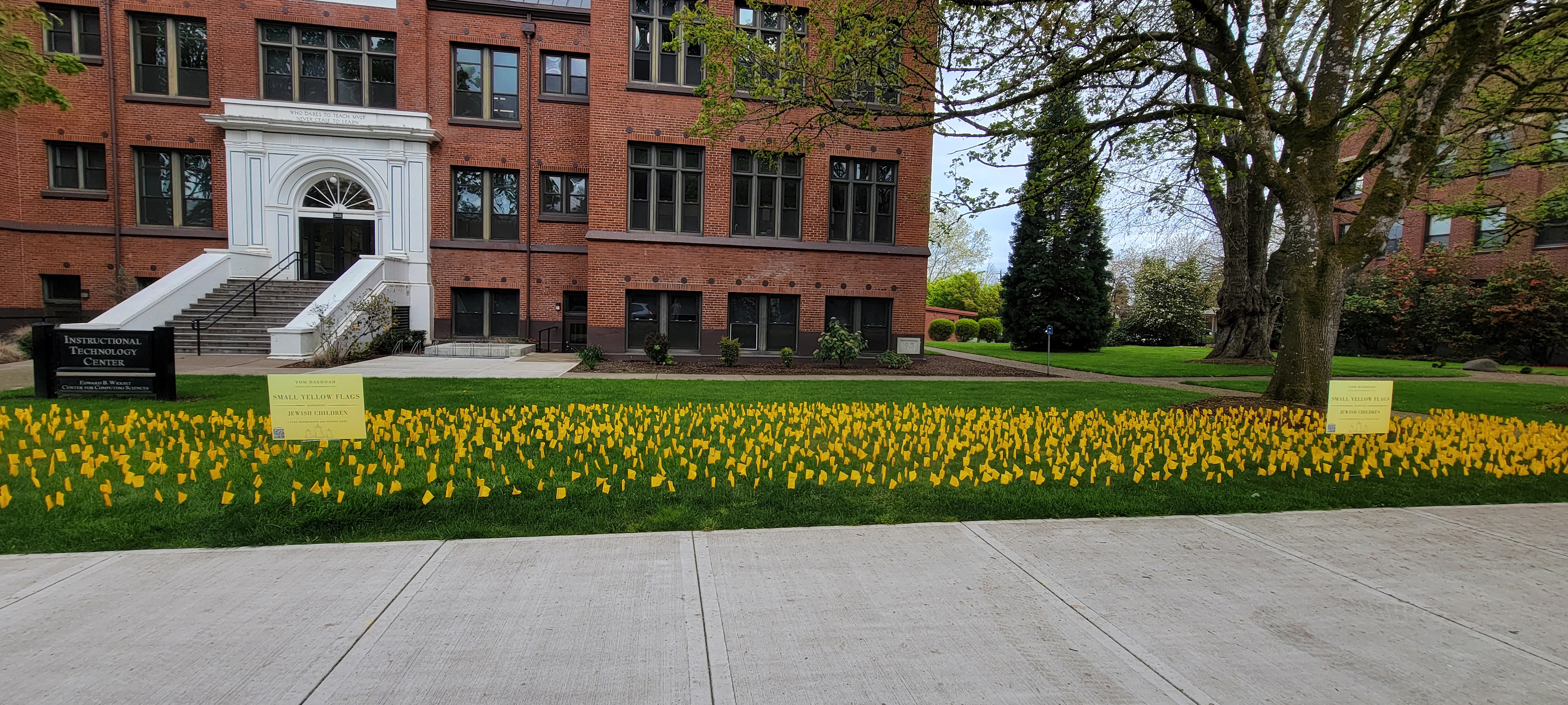 Small yellow flags