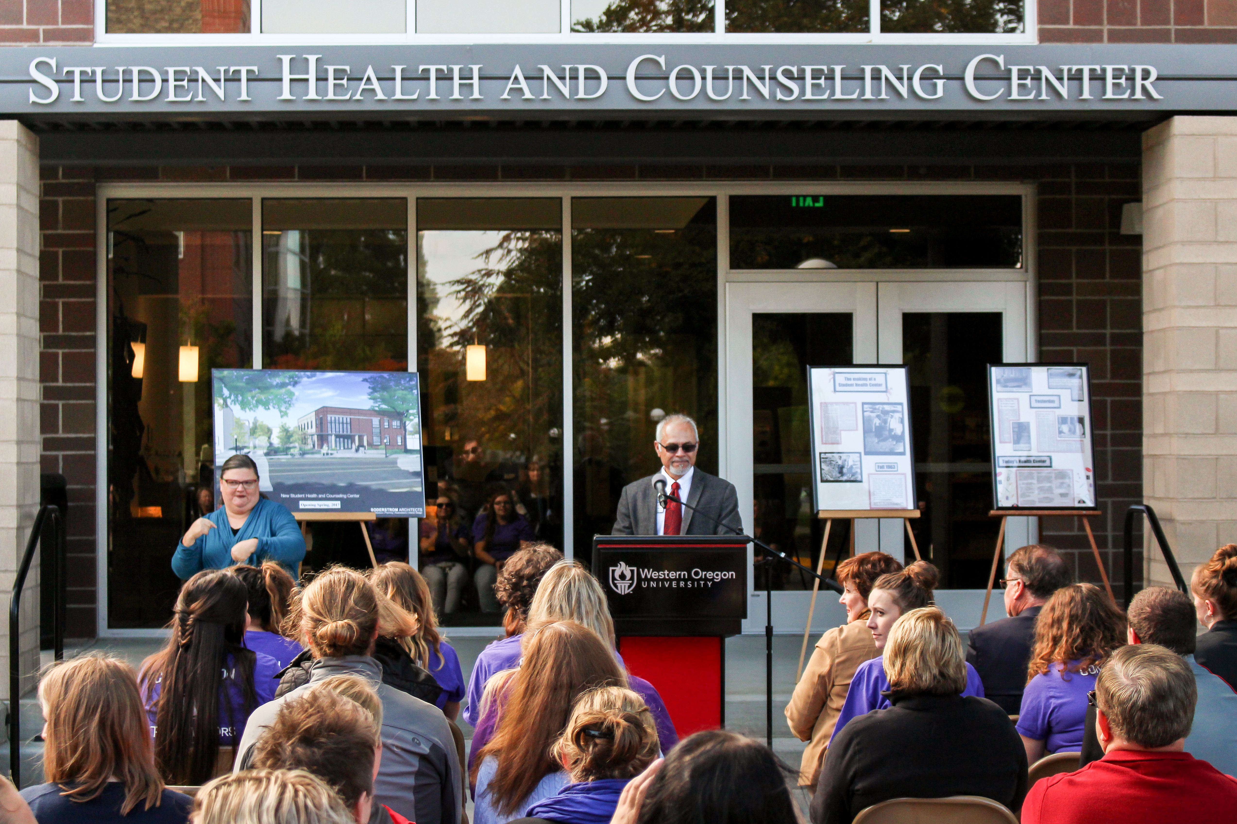 Dedication for new Student Health and Counseling Center