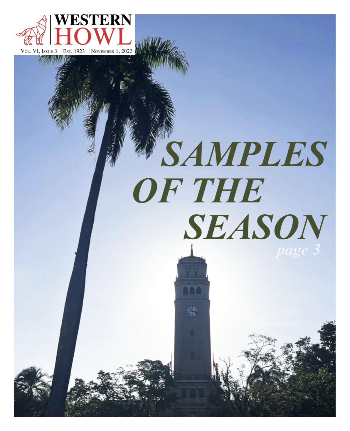 Western Howl Vol. VI, Issue 3 - November 1, 2023