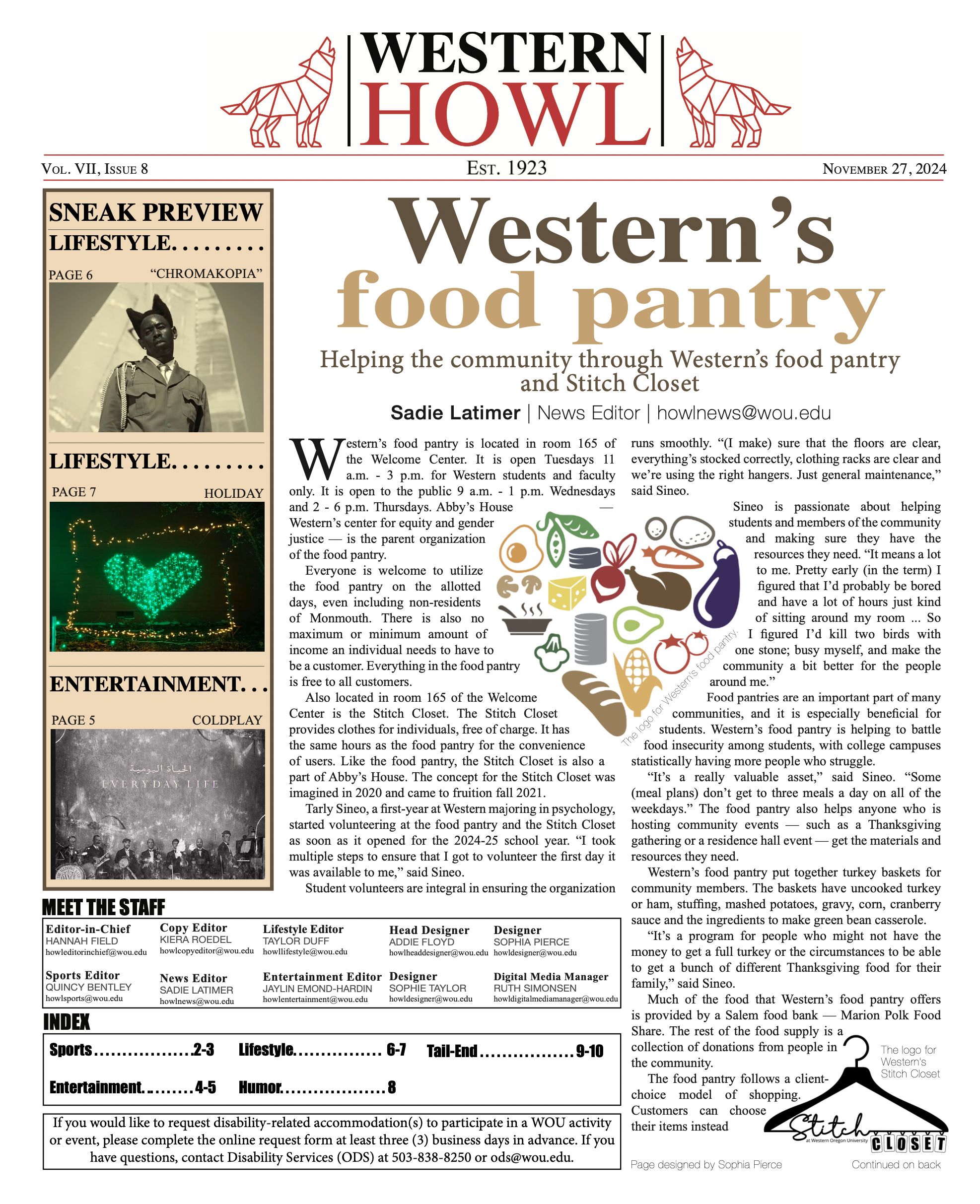 Western Howl Vol. VII, Issue 8 - November 27, 2024