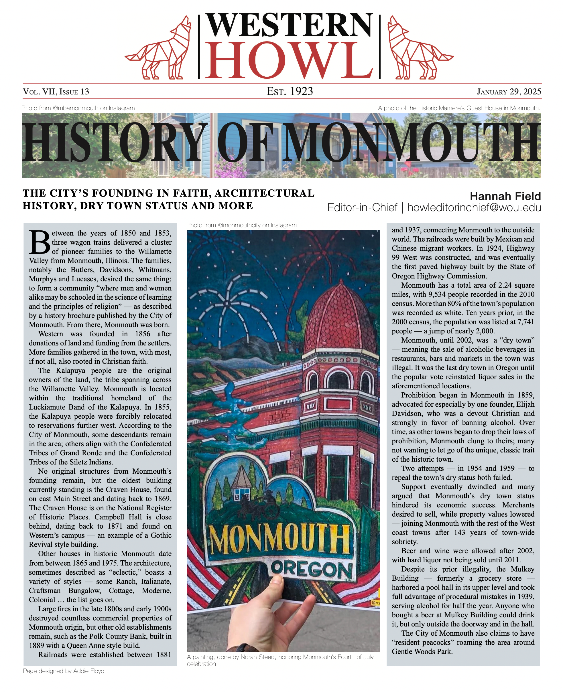 Western Howl Vol. VII, Issue 13 - January 29, 2025