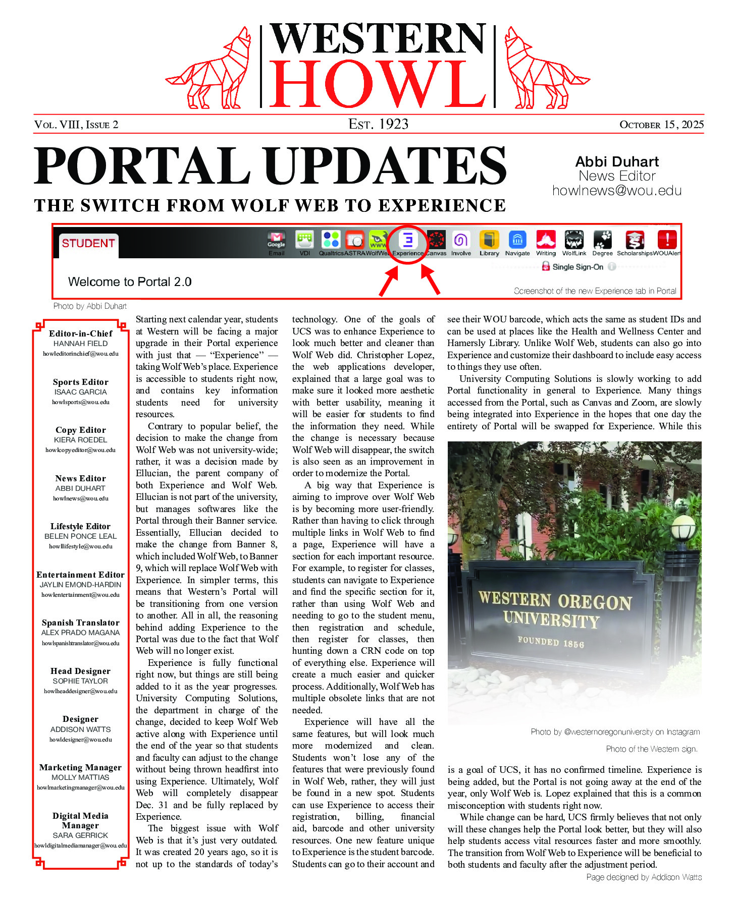 Western Howl Vol. VII, Issue 29 - June 4, 2025